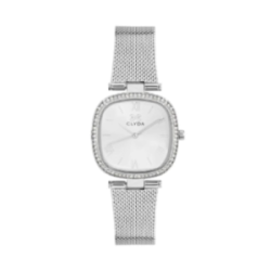 Montre CLYDA tout acier bracelet milanais
