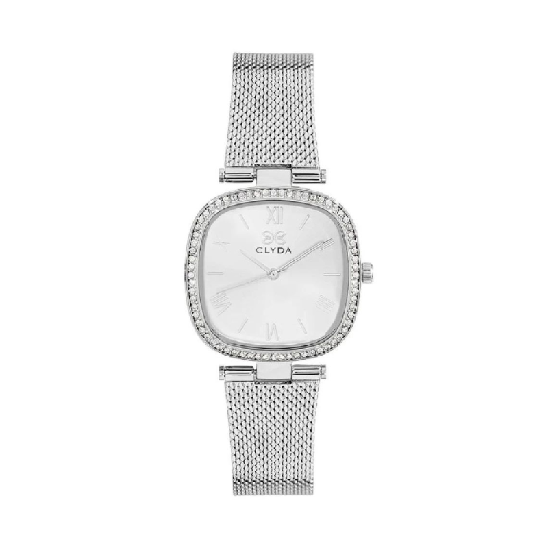 Montre CLYDA tout acier bracelet milanais