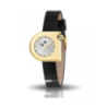 Montre LIP Mach 2000 Mini cadran acier doré bracelet cuir noir
