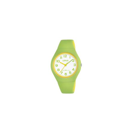 Montre LORUS femme silicone vert et jaune