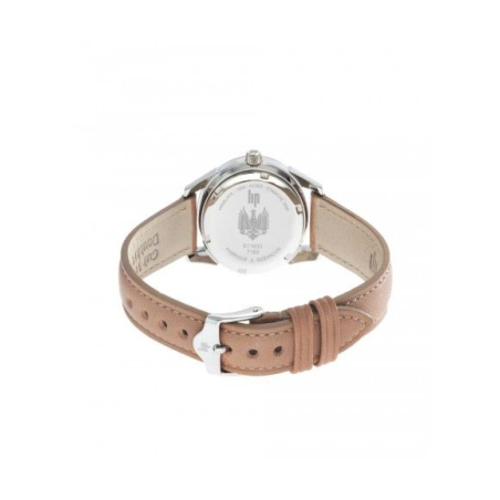 Montre LIP Himalaya fond blanc bracelet cuir marron