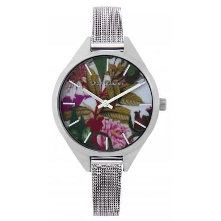 Montre dame CHRISTIAN LACROIX bracelet milanais cadran fleuri
