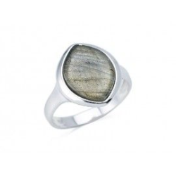 Bague argent labradorite verte
