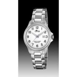 Montre LOTUS tout acier cadran blanc chiffré