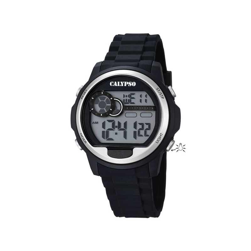 Montre enfant CALYPSO digitale noir bracelet silicone
