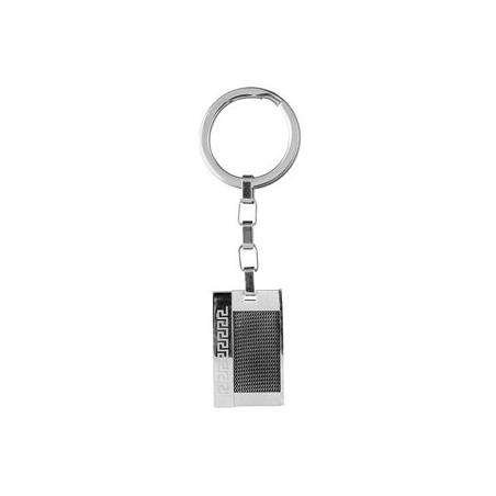 Porte clefs acier motif grec