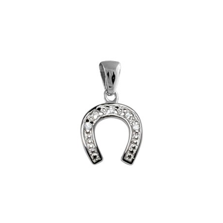 Pendentif argent fer à cheval oxydes