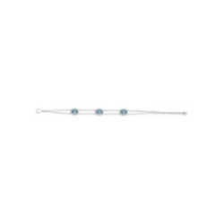 Bracelet argent GRIFFE ROUGE pierres bleues