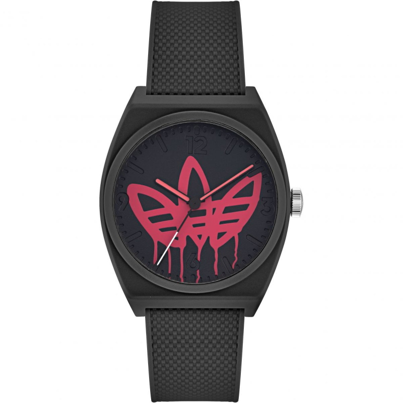 Montre ADIDAS acier noir bracelet silicone