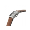 Montre LIP Churchill C18 boite carré acier bracelet cuir marron