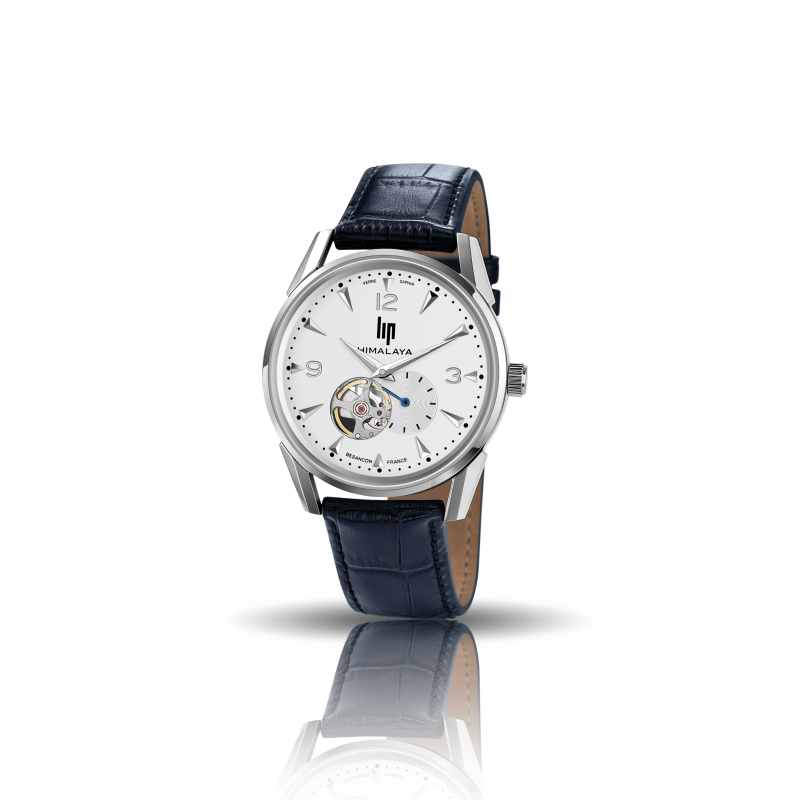 Montre LIP Himalaya automatique coeur battant bracelet cuir noir