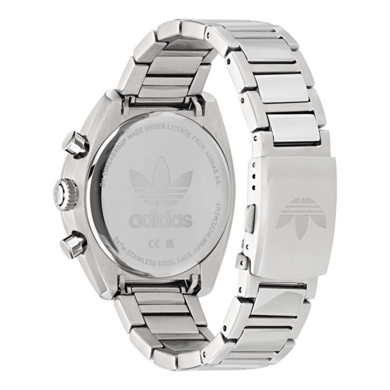 Montre homme ADIDAS tout acier chrono fond noir